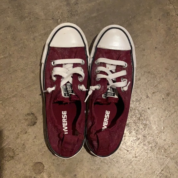 WOMENS MAROON CONVERSE - Picture 1 of 2